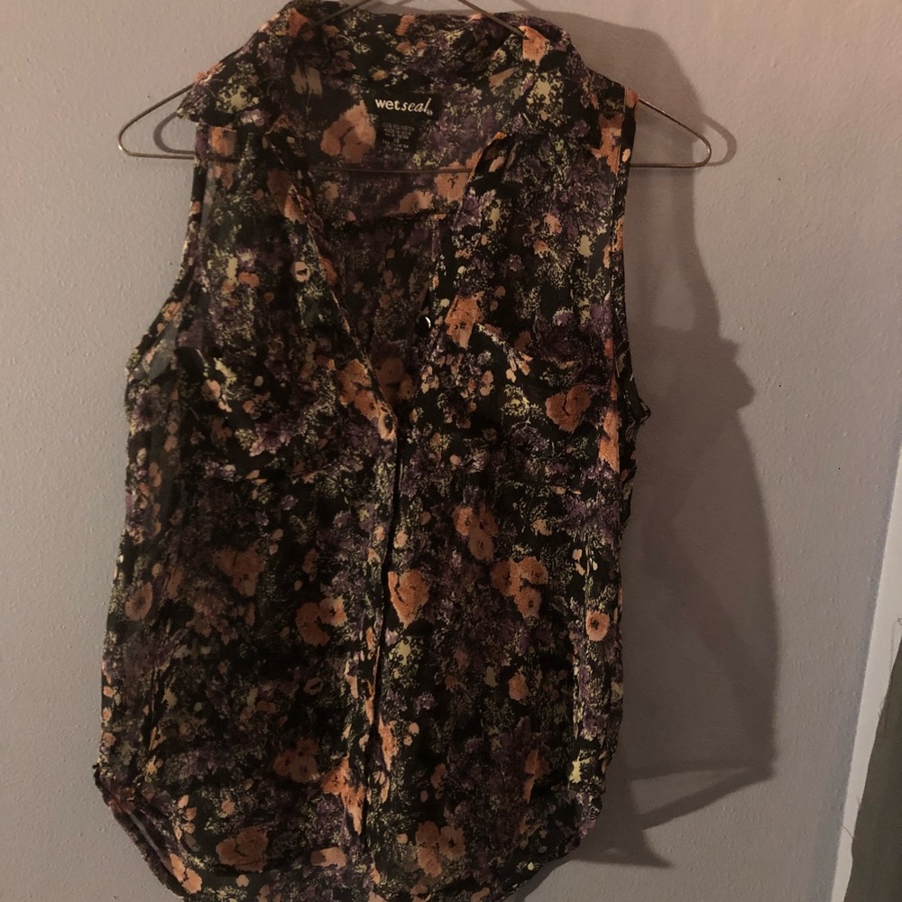 Sheer Pattern Tank Top